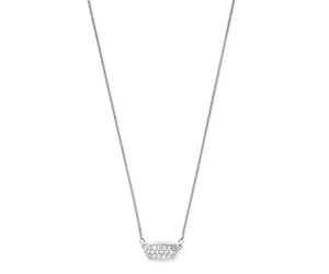 Kendra Scott Lisa Necklace 14k Gold White Diamond Weaver s