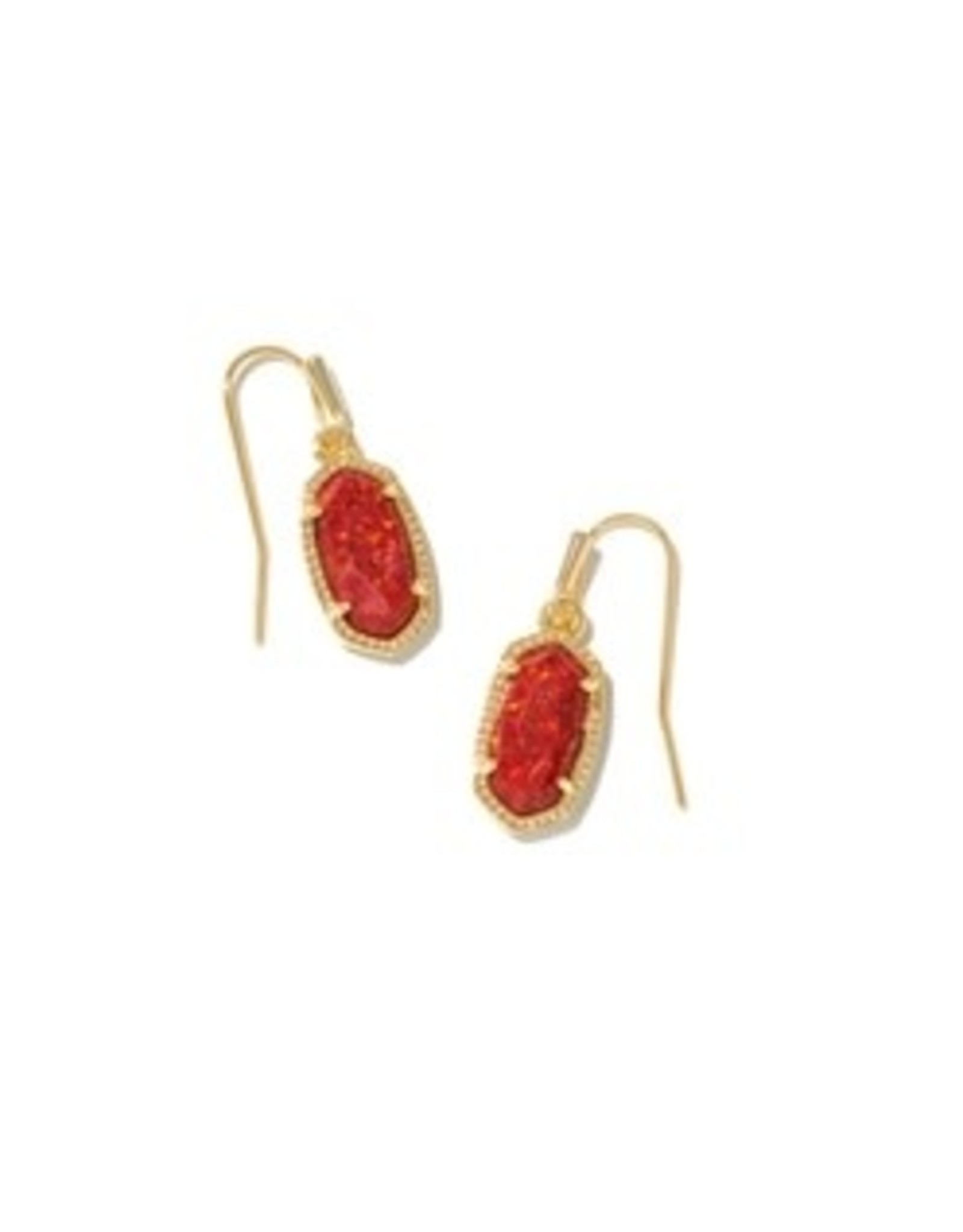 Kendra Scott Lee Earring Gold/Red Kyocera Opal