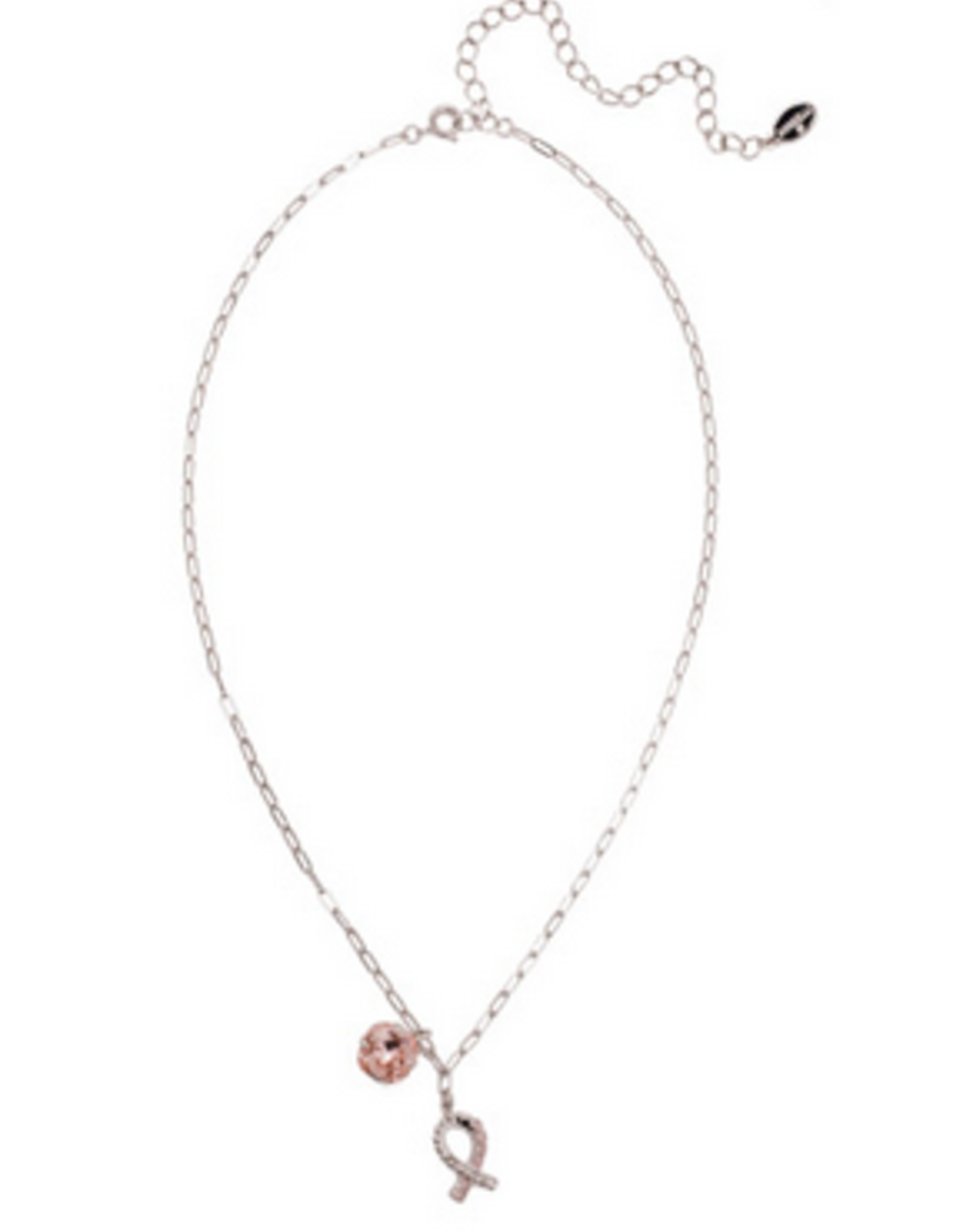 Sorrelli NEV201PDVIN - Crystal Ribbon Pendant Necklace Vintage Rose