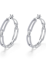 E0511CLP00 - 1CTTW Paperclip Link Hoops