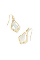 Kendra Scott Small Faceted Alex Drop Earrings Gold/Ivory Illusion