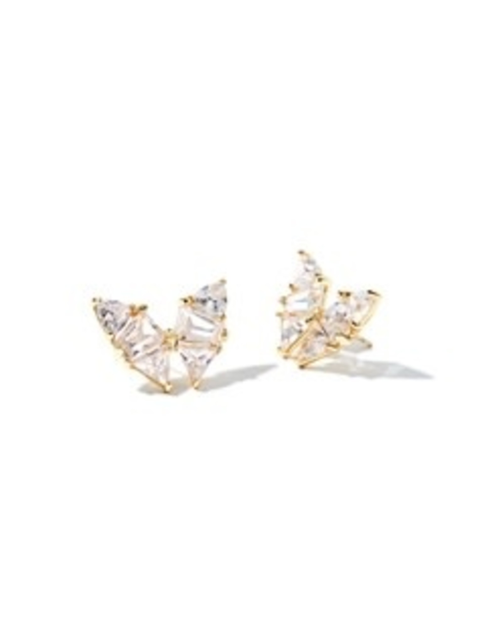 Kendra Scott Blair Butterfly Stud Earrings Gold/Crystal
