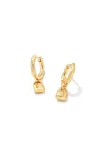Kendra Scott Jess Lock Huggie Earrings Gold