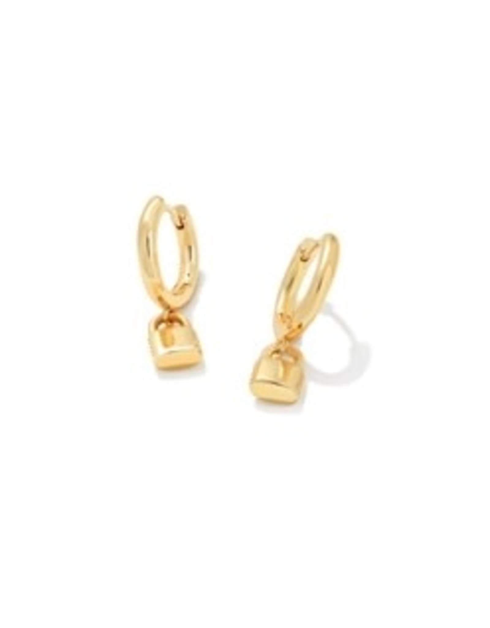 Kendra Scott Jess Lock Huggie Earrings Gold