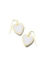 Kendra Scott Heart Drop Earrings Gold/Iridescent Drusy