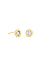 Kendra Scott Aliyah Stud Earrings Gold Vermeil/White Topaz