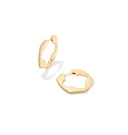 Kendra Scott Mallory Huggie Earrings Gold/Crystal