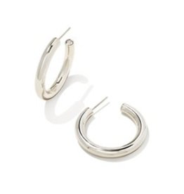 Kendra Scott Colette Hoop Earrings Rhodium