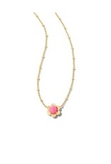 Kendra Scott Susie Pendant Necklace - Gold/Hot Pink Opal