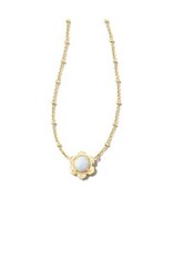 Kendra Scott Susie Pendant Necklace - Gold/Bright White Kyocera Opal