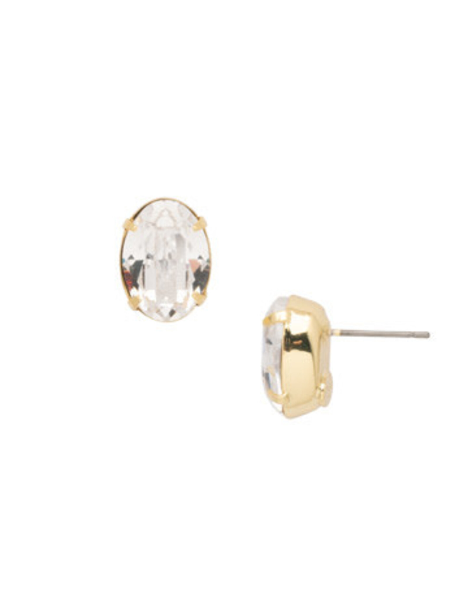 Sorrelli EFL14BGCRY - Crystal Oval Cut Stud Earrings