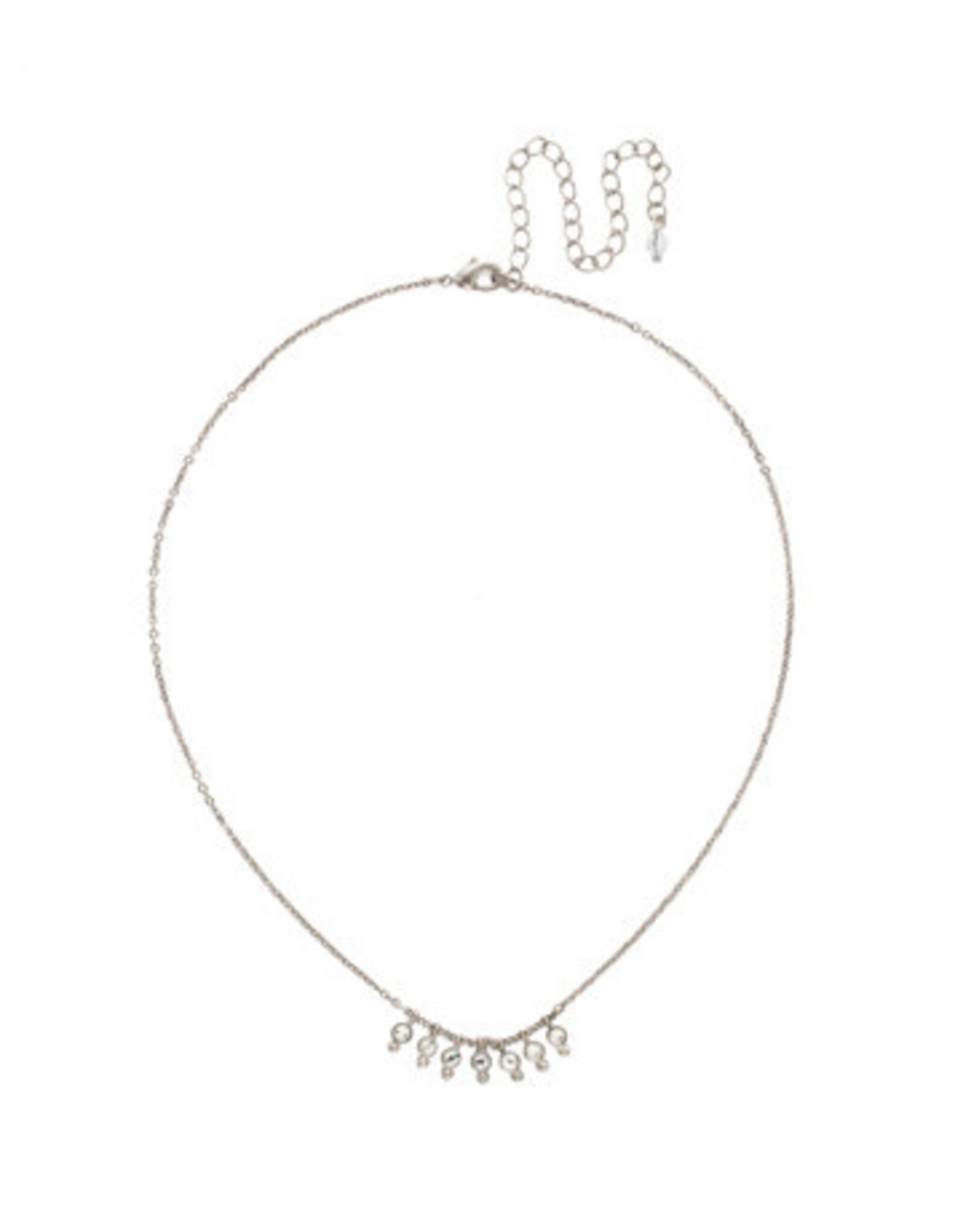Sorrelli NDN115RHCRY - Crystal Delicate Dots Pendant Necklace