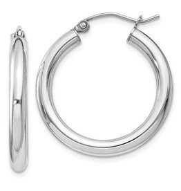 QE808 - Sterling Silver RP 3mm Hoop Earrings
