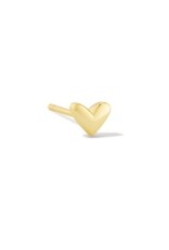 Kendra Scott Haven Heart Single Stud Earring Gold