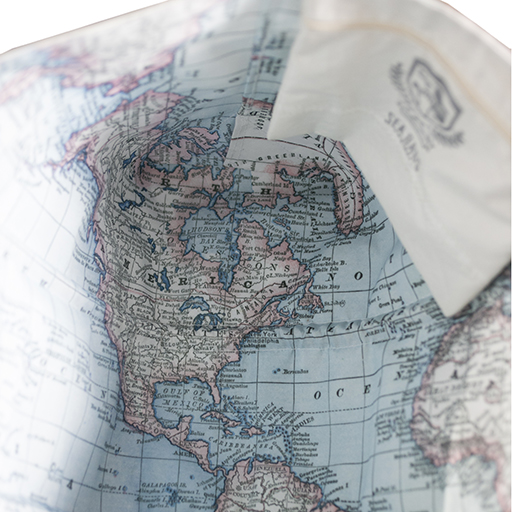 Sea Bags x Daytrip Society - World Map - Medium Tote - Hemp Handle