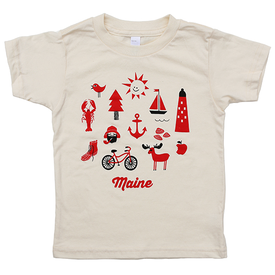 Pinecone and Chickadee Pinecone + Chickadee Kids Organic Iconic Maine T-Shirt