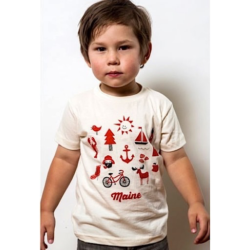 Pinecone + Chickadee Kids Organic Iconic Maine T-Shirt