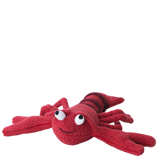 Zubel Knit Lobster Rattle - 7 inch