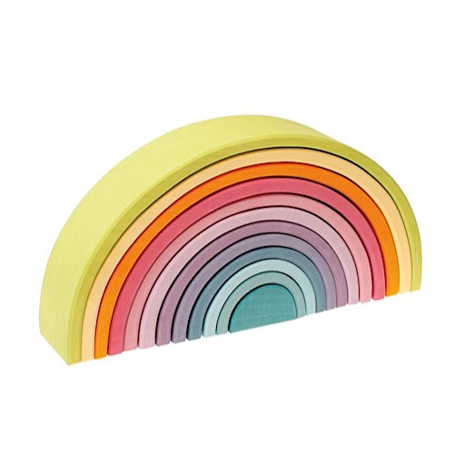 Grimms Grimms Pastel Rainbow Stacker - Large 12 Piece