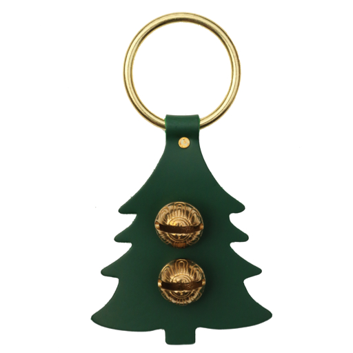 New England Bells Brass Door Chime Bell - Tree - Green
