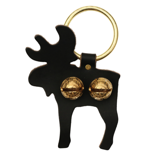 Brass Door Chime Bell - Moose - Dark Brown