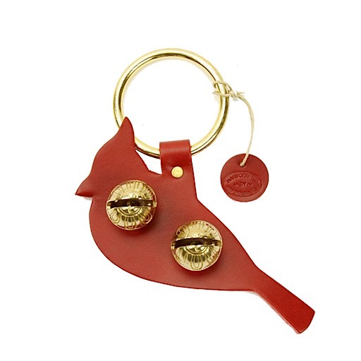 Brass Door Chime Bell - Cardinal - Red