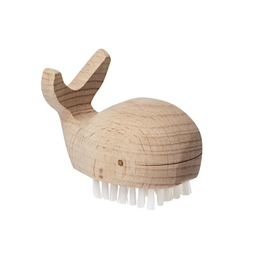 Whale Nail Brush - Wooden
