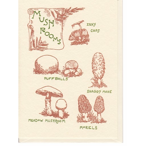 Saturn Press Mushroom Card