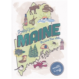Three Little Words Paper Maine Scratch 'n Sniff Card