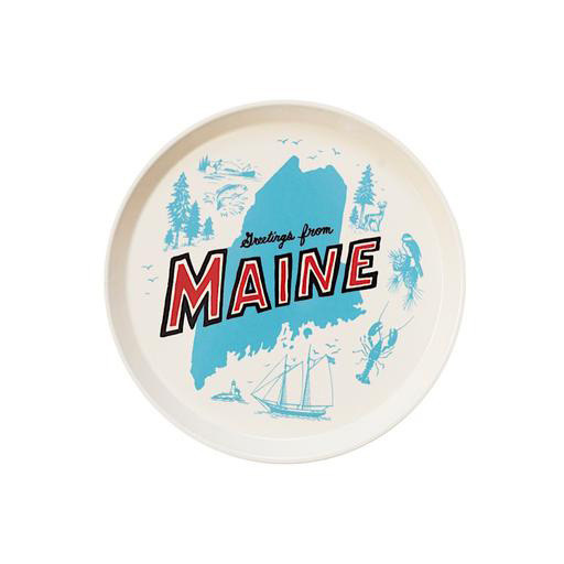 Daytrip Society Retro Maine Round Tray