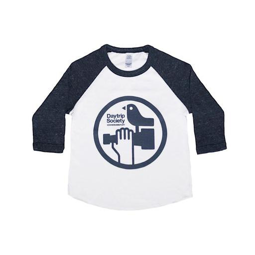 Daytrip Society Kids Baseball Tee - White/Blue