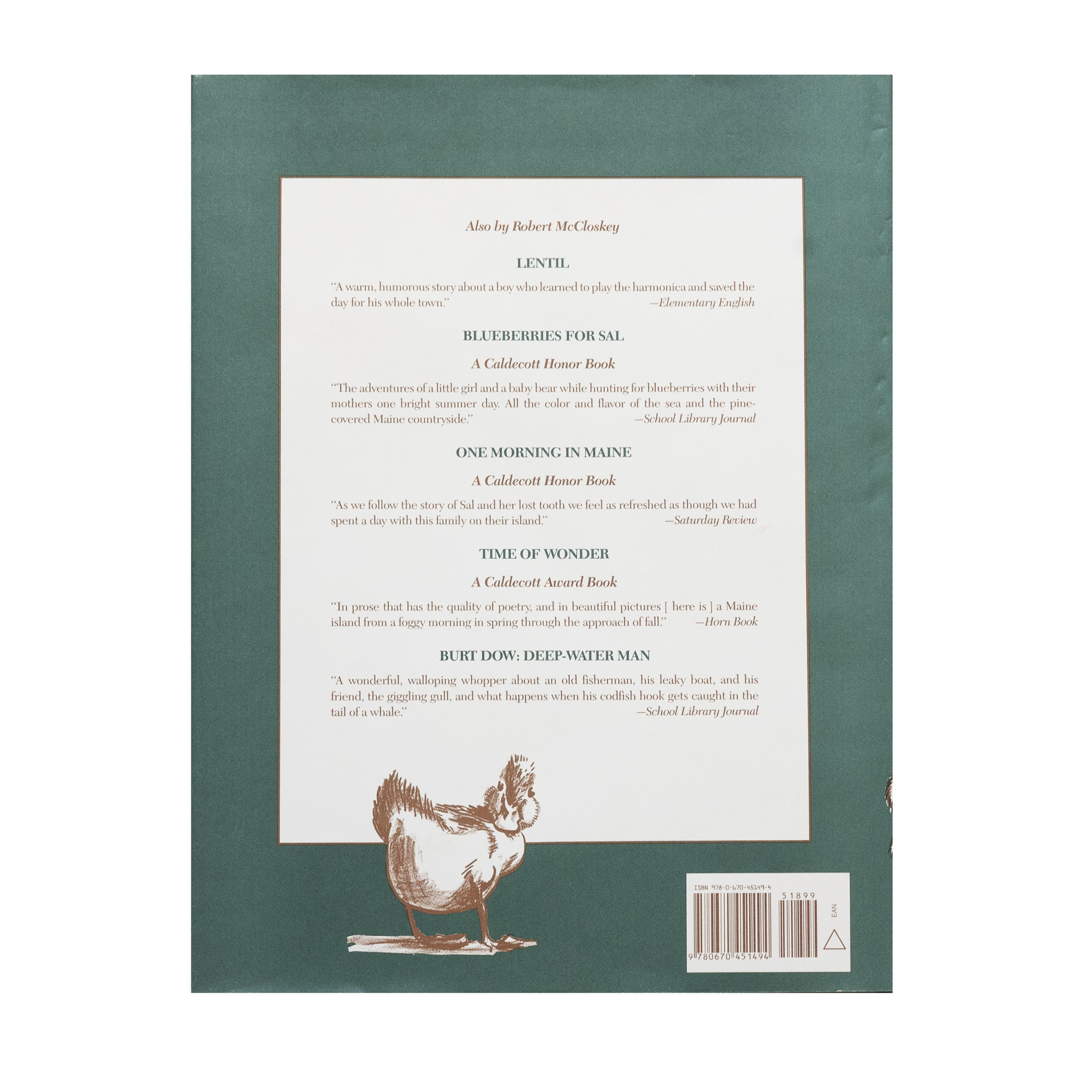 Make Way For Ducklings Hardcover Book