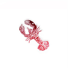 Wild Slice Design Wild Slice Design Vinyl Sticker - Red Lobster 4"