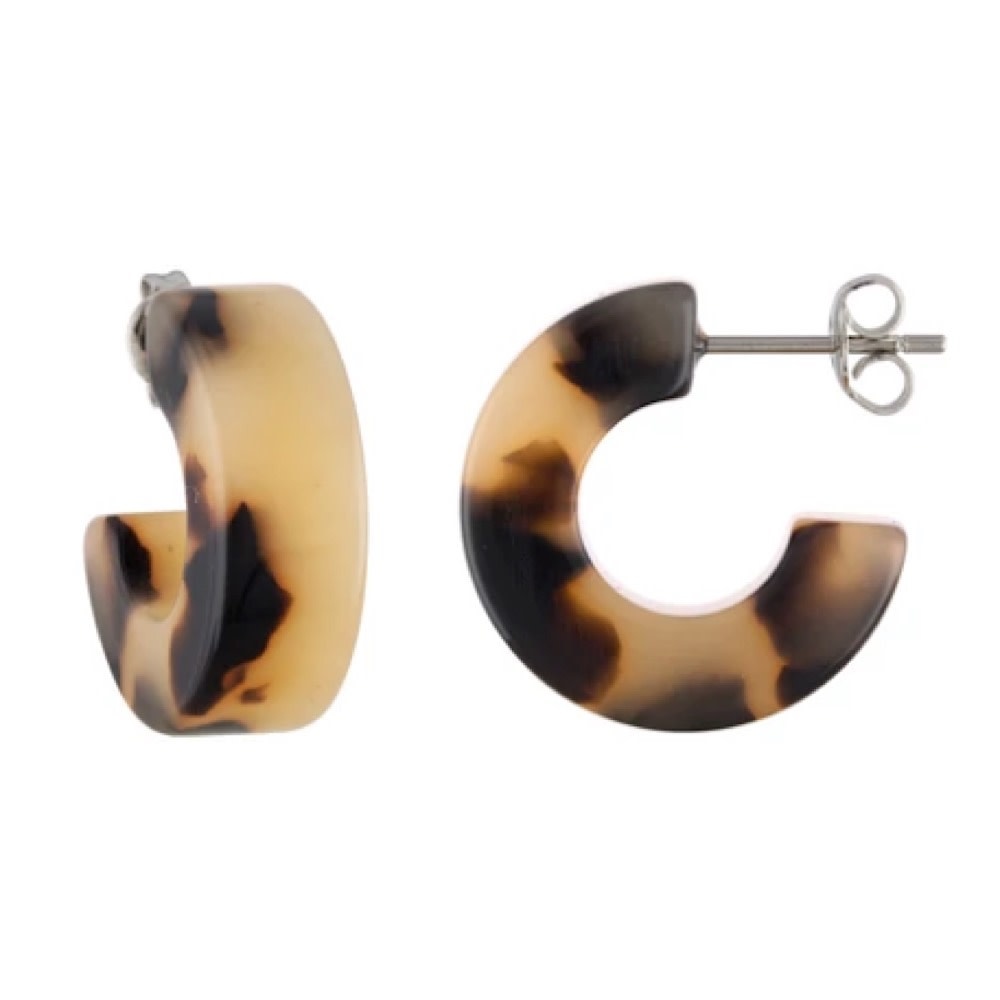 Machete Muse Hoop Earrings - Blonde Tortoise