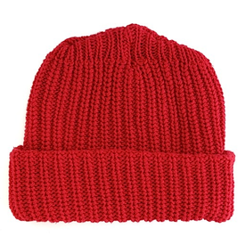 Columbiaknit Solid Cotton Knit Hat - Red