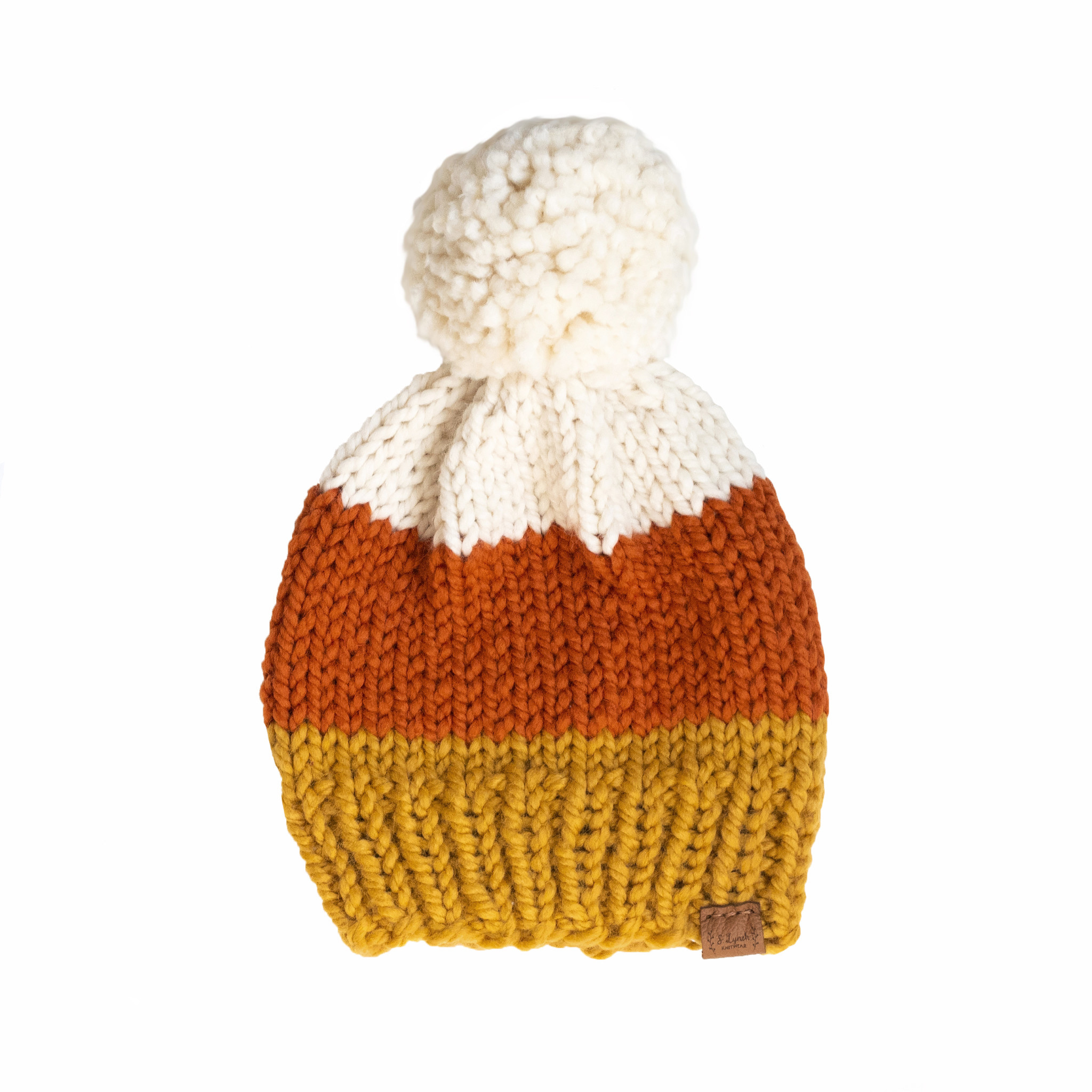 S. Lynch Knitwear Baby Hat - Candy Corn - 6-12M