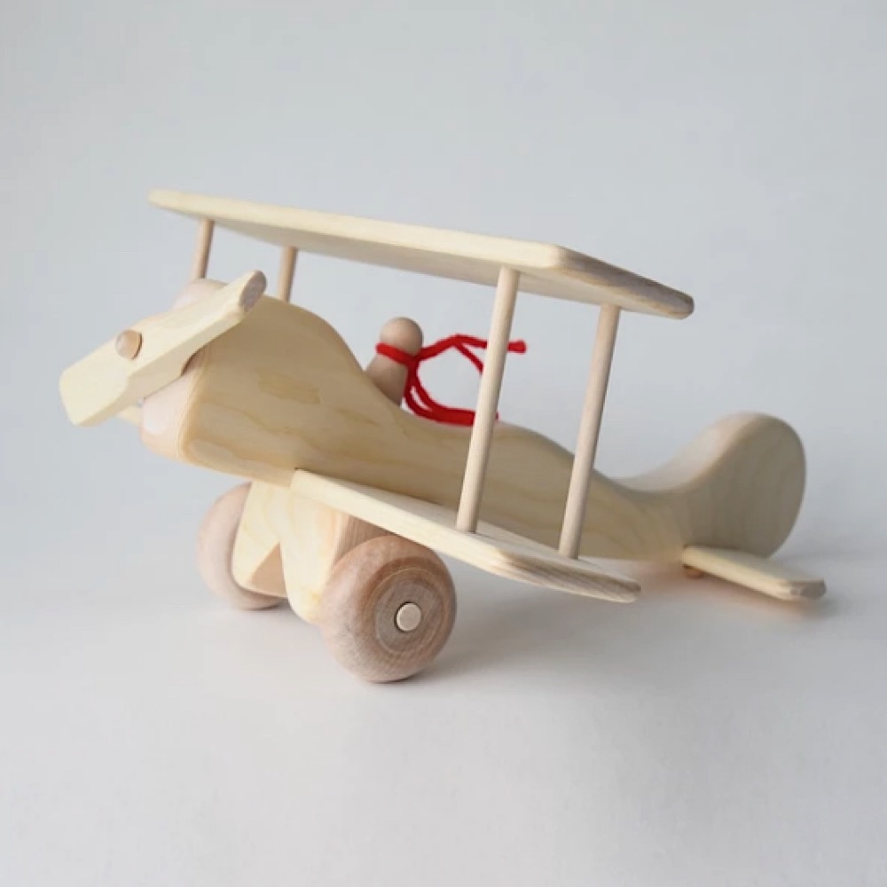 Wooden Red Baron Plane
