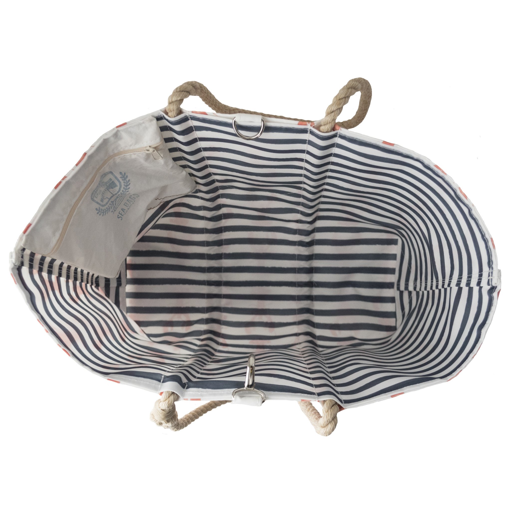 Sea Bags x Sara Fitz - Lobster - Large Tote - Hemp Handle with Clasp