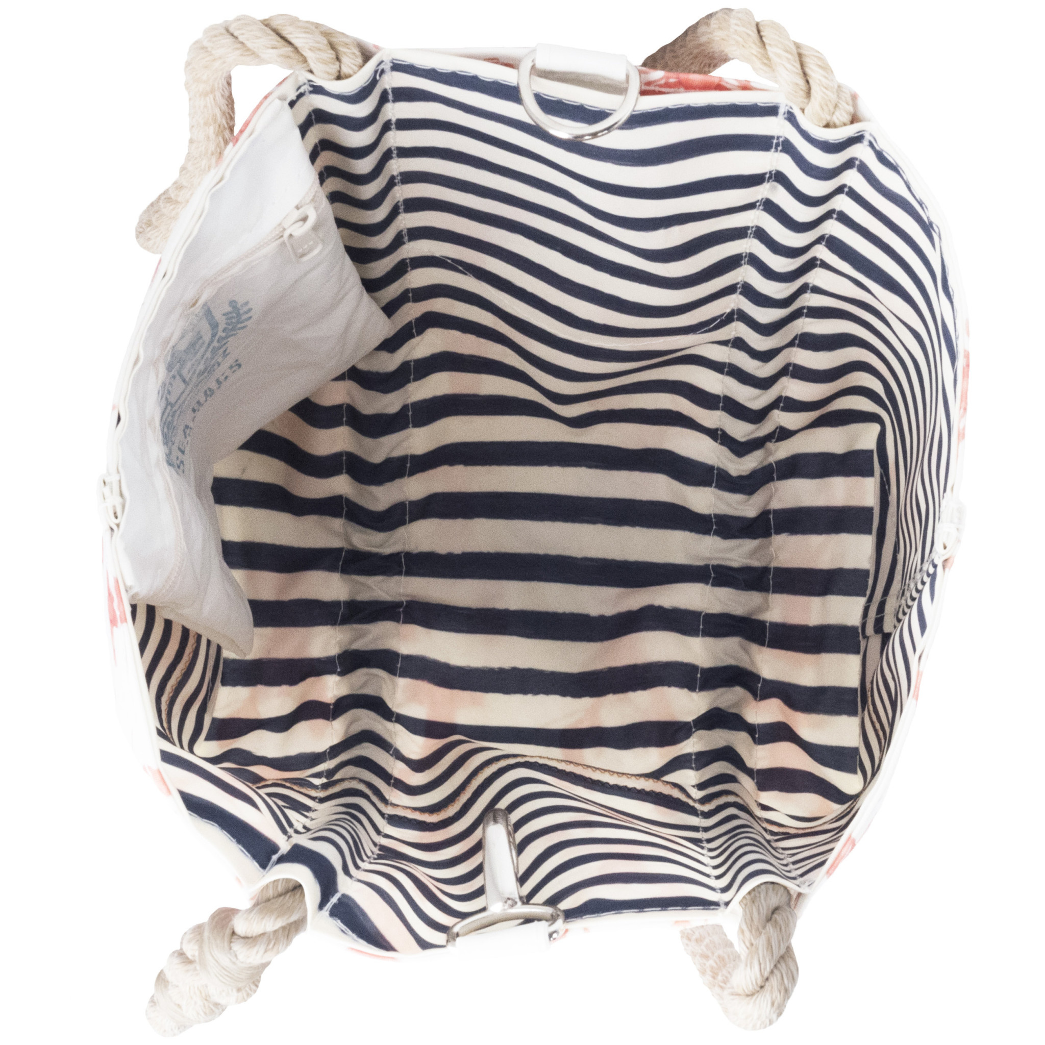 Sea Bags Sara Fitz - Lobster - Small Handbag Tote - Hemp Handle with Clasp