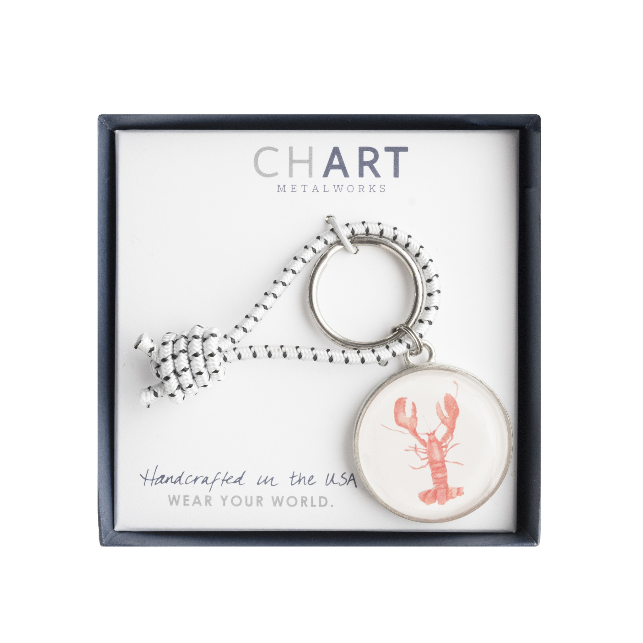 Chart Metalworks Chart Metalworks Key Ring - Sara Fitz Lobster - Pewter