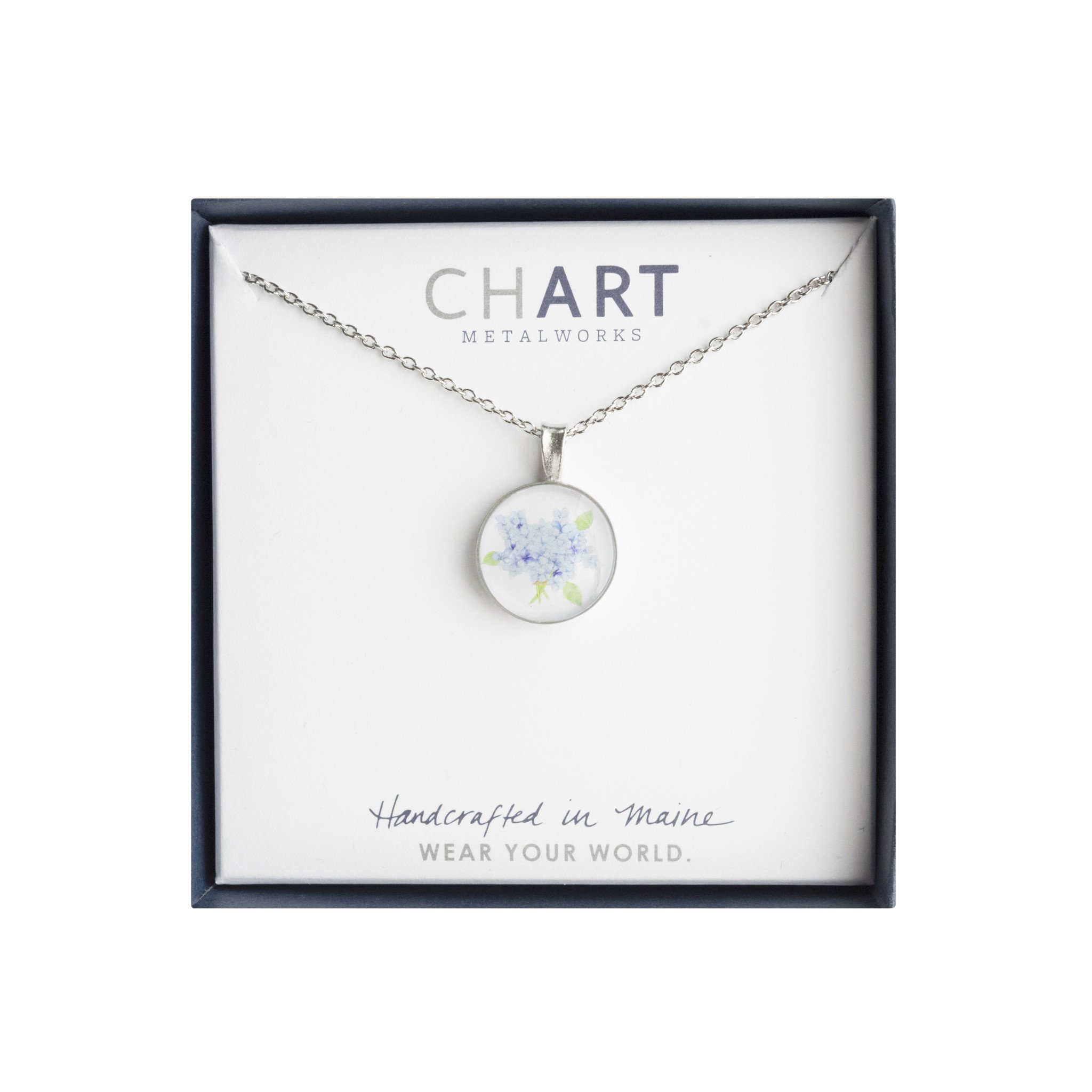 Chart Metalworks Necklace - Sara Fitz Hydrangea - XS - Pewter