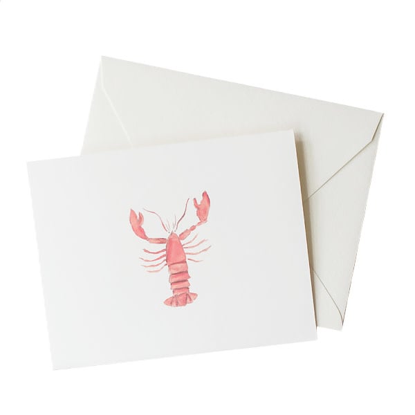 Sara Fitz Box of 8 Cards - Lobster