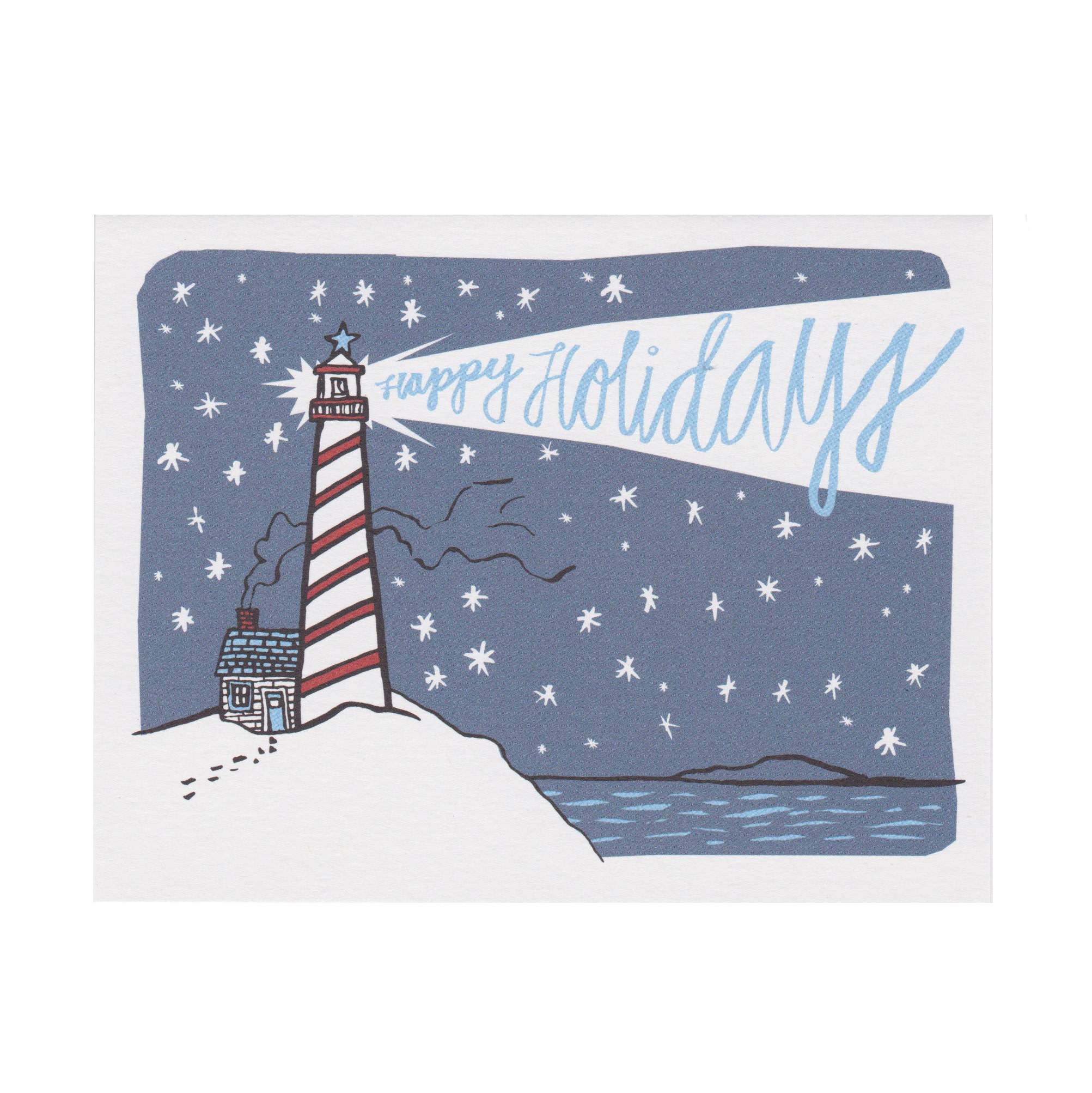 Daytrip Society Lighthouse Happy Holidays Card - Set of 10