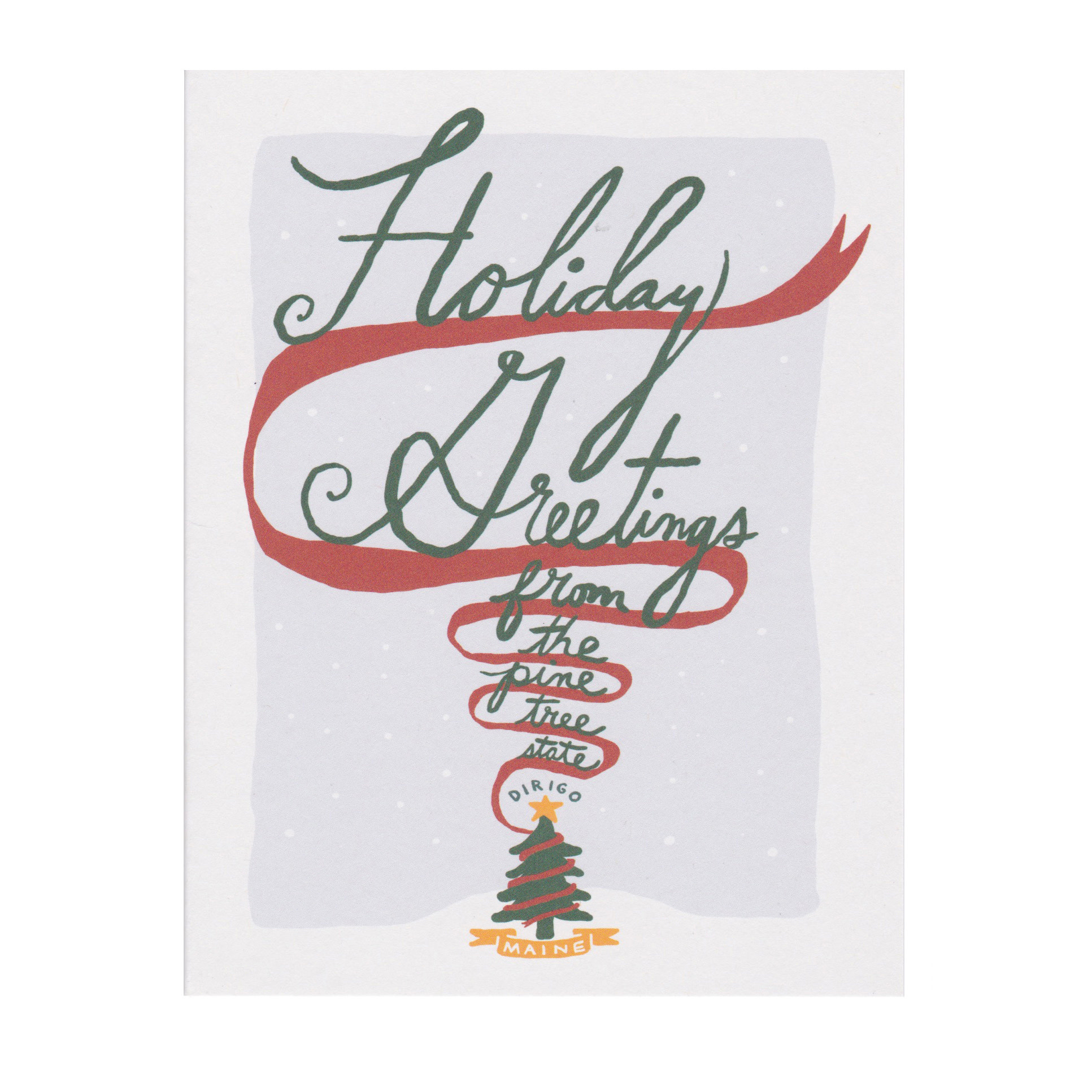 Daytrip Society - Holiday Greetings Pine Tree State Dirigo Box Set of 10 Cards