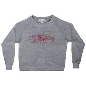 Milo in Maine Milo In Maine Women's Long Sleeve Raglan Pullover - Grey with Red Lobster