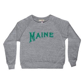 Milo in Maine Milo In Maine Women's Long Sleeve Camp Raglan Pullover - Grey with Green Maine