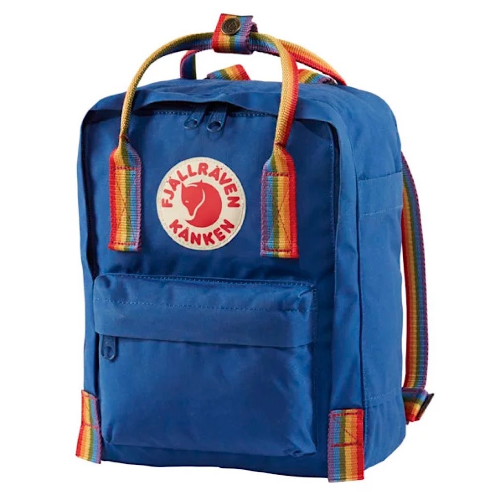 Fjallraven Arctic Fox LLC Fjallraven Kanken Mini Backpack - Cobalt Blue Rainbow