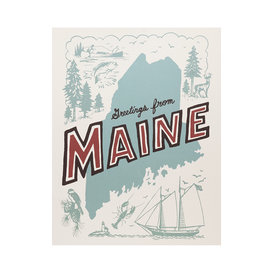 Daytrip Society Daytrip Society - Retro Maine Print - 11 X 14 Inches