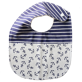 Two Little Beans and Co. Two Little Beans Baby Bib Nautical Anchor