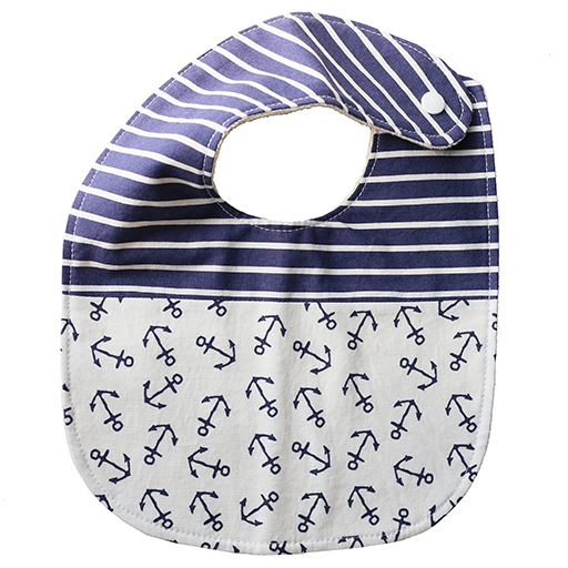 Two Little Beans Baby Bib Nautical Anchor